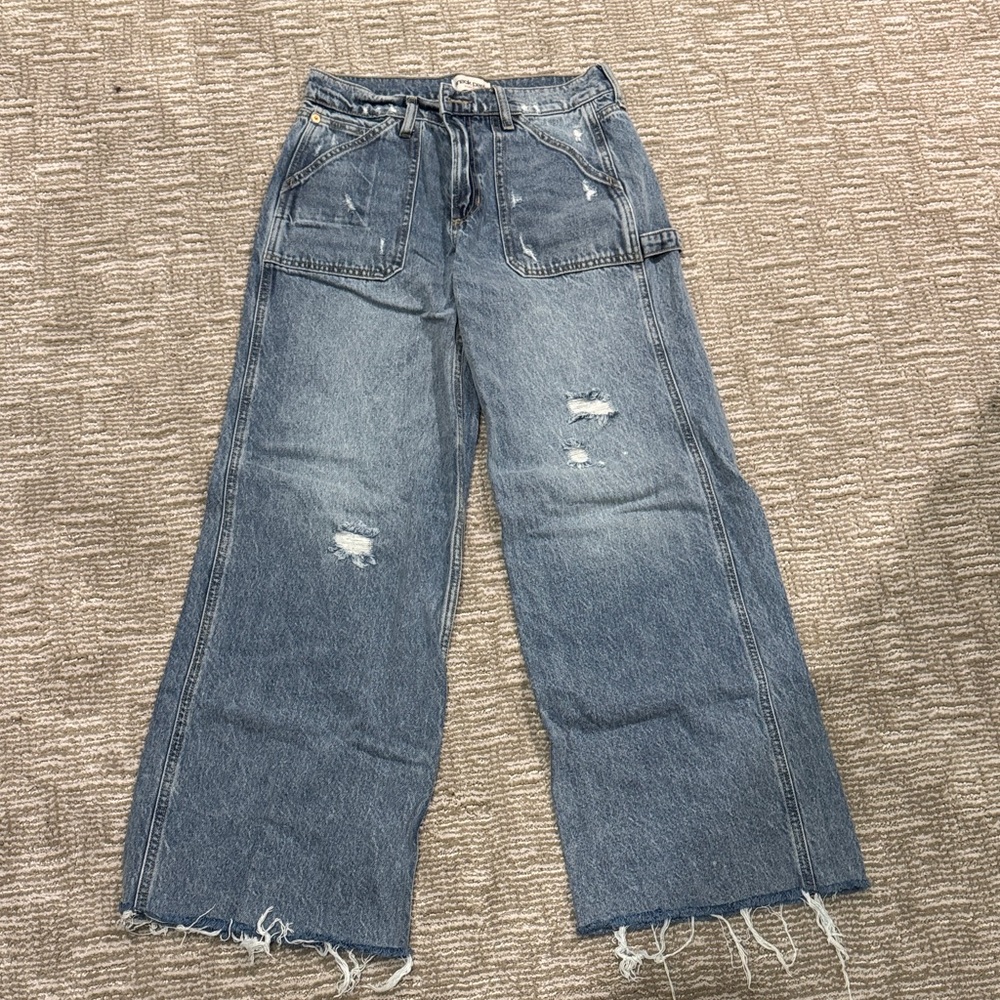 Sneakpeak Vintage Wide Leg Cargo Jeans